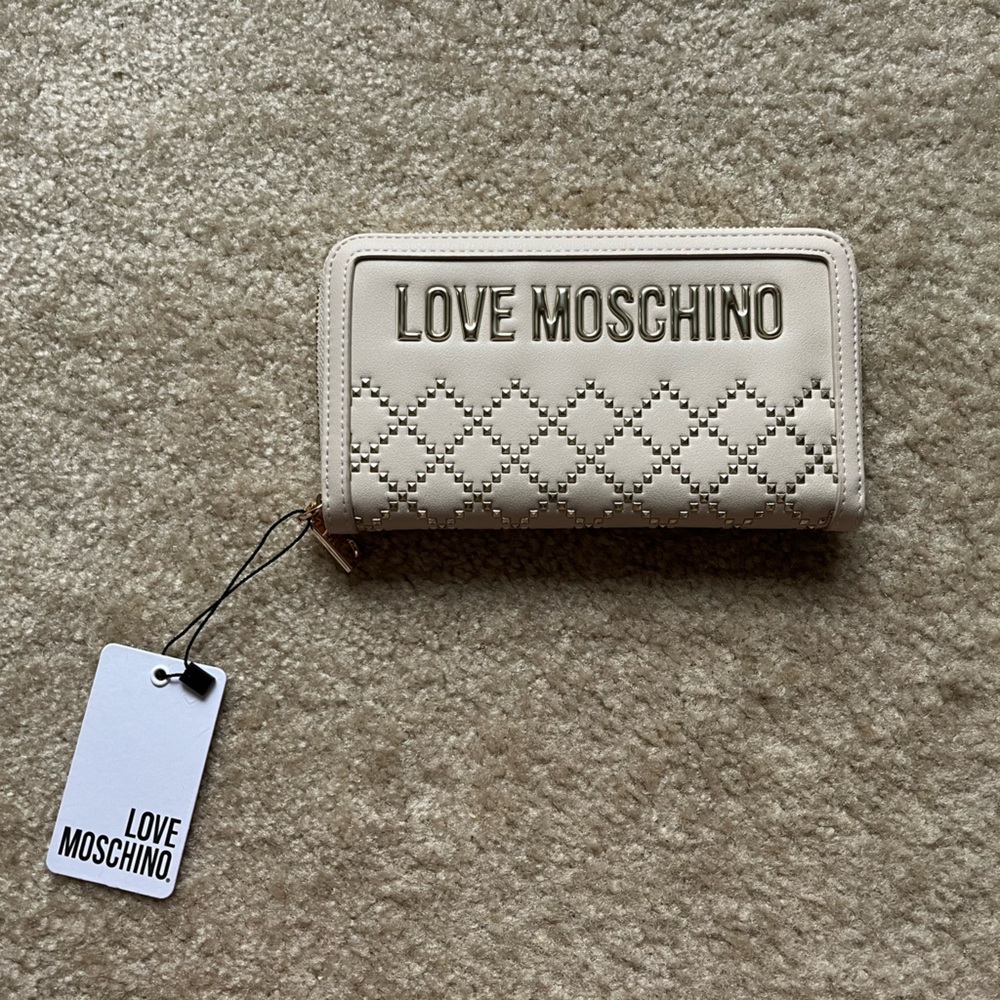 Love Moschino Portafogli Pu Avorio Wallet NWT